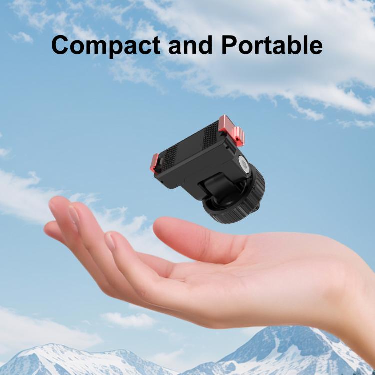 For DJI Osmo Action 6 / Nano PULUZ Plastic Gimbal Quick-Release Base Mount (Black)