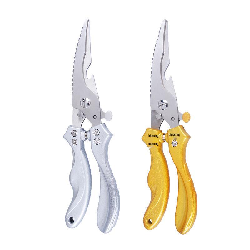 Spot Strong Stainless Steel Deboning Chicken Scissors with Aluminum Handle - Multipurpose Kitchen and Household Scissors