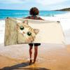 1pc Cat Behavior Lecture Theme Beach Towel, Cute Pet Day Beach Towel, Soft, Absorbent, Quick-Drying,Scratching Board Wear Area