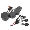 Black Measuring Spoon Set with Scale Baking Measuring Tools Measuring Cups Set  Baking Cooking