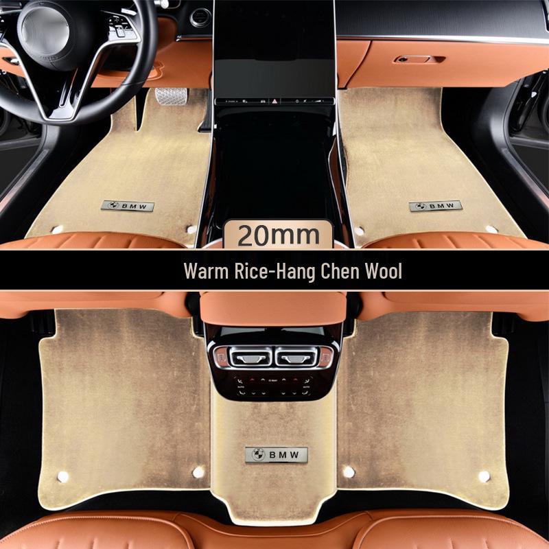 Luxury Pure Wool Floor Mats for 2023 BMW 7 Series G70/i7 (735li/740li/730li)