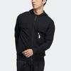 Adidas Plain Knit Hooded Jacket Men Outerwear Black HE5132