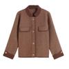 Coat for Women Cotton Casual Short Cardigan Double Layer Windbreaker Suit Jacket