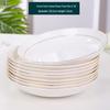Huihuang 8-inch Ceramic Deep Dinner Plates