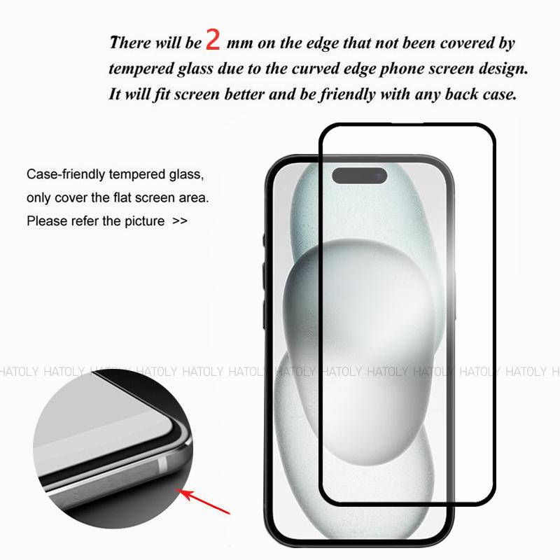 Protetor De Tela De Vidro Temperado Para Iphone 16 Plus 16 17 Pro Max, 4 Peças