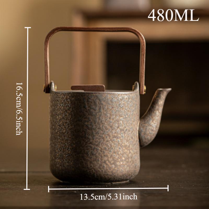 Keramik Vergoldet Eisenglasierter Balkentopf Teetasse Teeset Retro Teekanne Japanische Tasse Topf