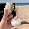 1 piece of smooth touch butterfly bow rabbit ear decoration daily necessities plush keychain accessory