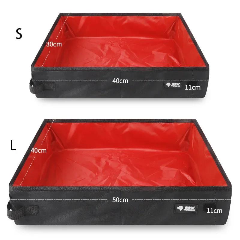 Portable Foldable Cat Litter Box Cross Border Cat Sandbox Practical Waterproof Oxford Cloth Cat Litter Box Cat Litter Box