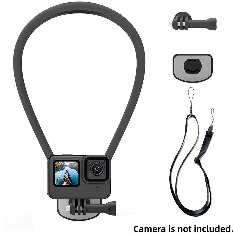 Magnetic Neck Phone Holder Action Camera Mount, Wearable POV Vlog Neck Strap Video Recording for GoPro/DJI/Insta360/Smartphones Neck wear
