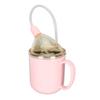 Genesungsbecher Auslaufsicher 360-Grad-Abdeckung Mutterschafts-Trinkbecher mit Strohhalm Rosa