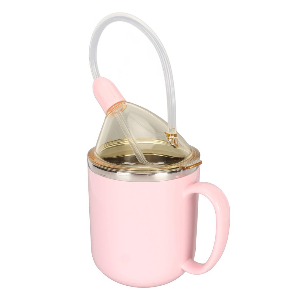 Genesungsbecher Auslaufsicher 360-Grad-Abdeckung Mutterschafts-Trinkbecher mit Strohhalm Rosa