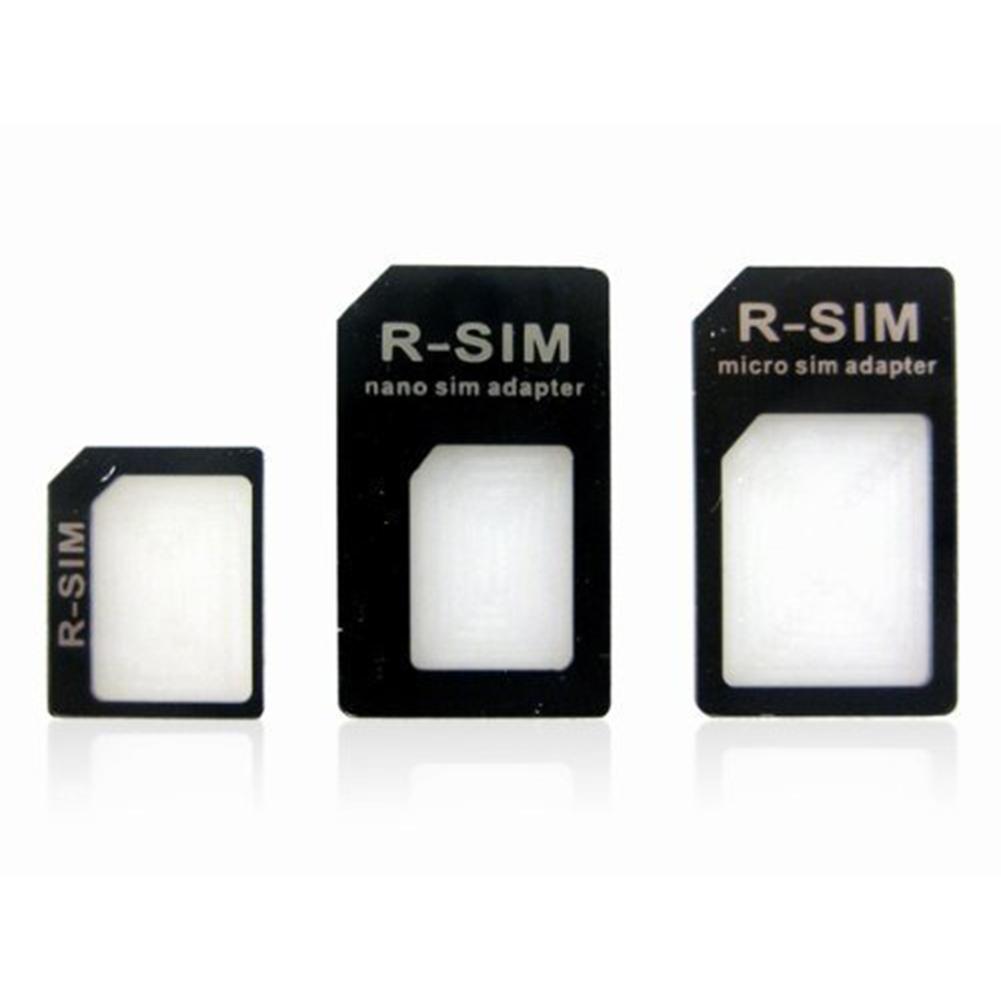 4 in 1 Nano Micro SIM Card Adapter Kit with Steel Tray Eject Pin