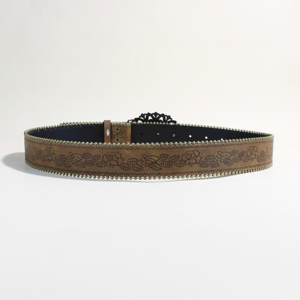 Luxury Metal Buckle Belt Engraved Buckle Waist Chain Fashion Waist Belt  for Dresses