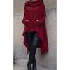Womens S5xl Fashion New Plus Solid Color Long Hooded Sweater Sports Jacket