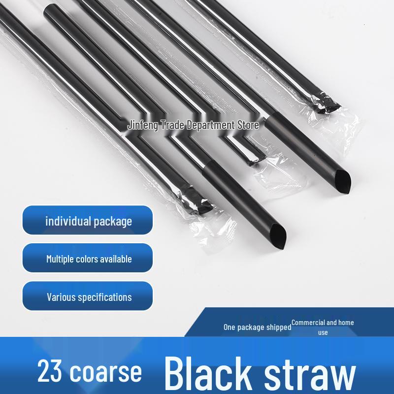 Individually Wrapped Transparent Sharp Tip Boba Straws - Pack of 1