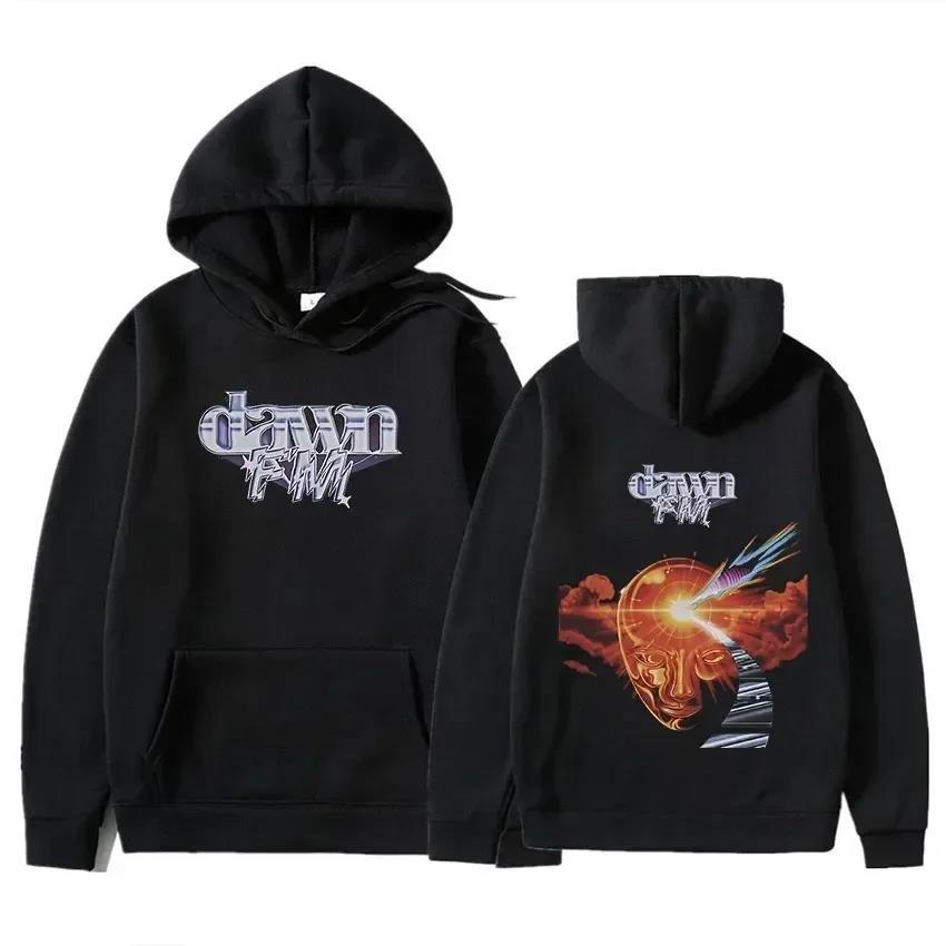 Sangeren The Weeknd Hettegenser After Hours Til Dawn Fm Musikkalbum Hettegensere Trykk Casual Unisex Høst Vinter Fleece Streetwear