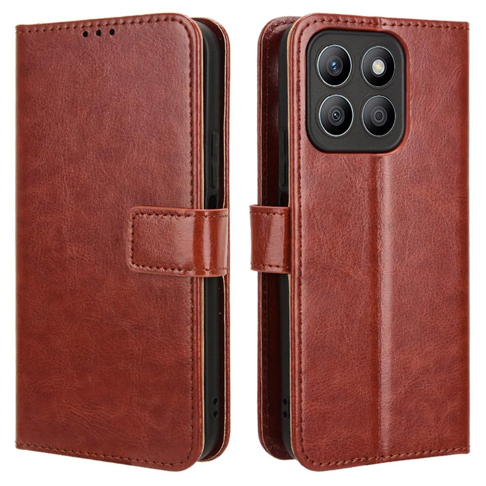 

Для Honor X8c 4G Чохол Текстура Crazy Horse Шкіра PU Чохол-гаманець для телефону Brown