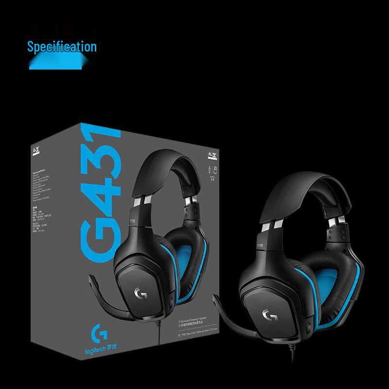 Logitech G431 Wired Gaming Headset with 7.1 Surround Sound
