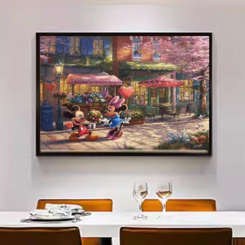 Mickey Mouse Themed Fashionable Girl's Gift Fairy Wallpaper For Bedroom Decor