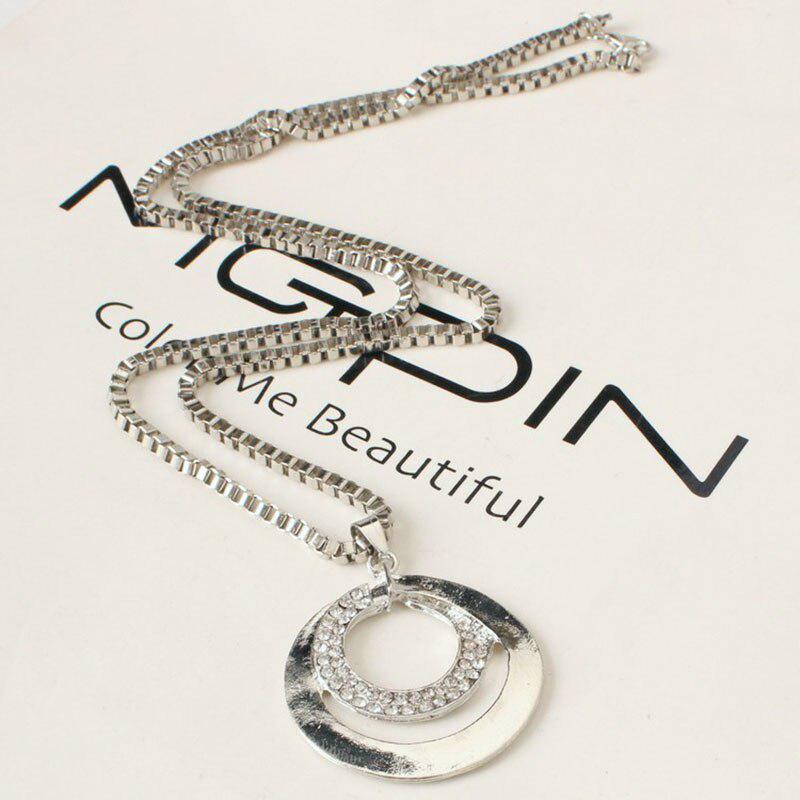 Buy Silver Long Chain Necklace Women 