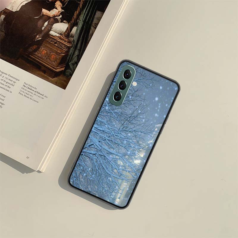 New Landscape Winter Light Snow Luxury Phone Case For Samsung S24 FE Galaxy S22 Ultra S25 Edge S21 S23 FE S20 Plus Cover Shell C