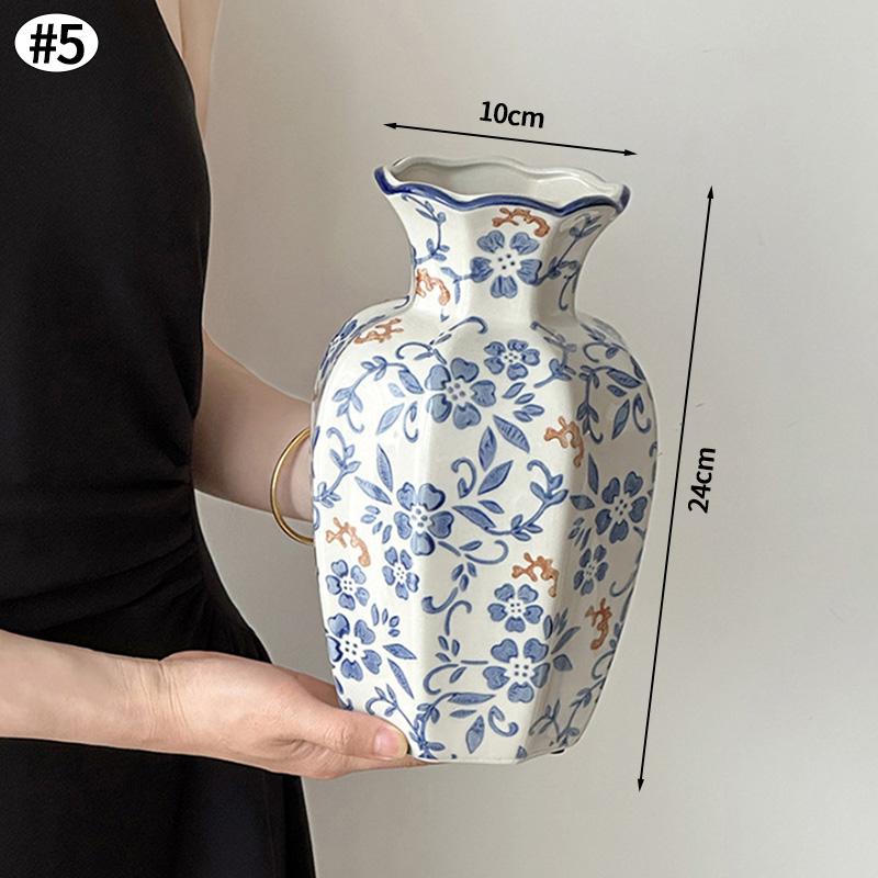Ceramics Flower Vase Decorative Vase Desktop Ornament Table Decoration Flower Arrangement Holder Ceramic Vase Flower Pot