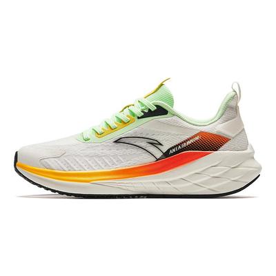 Zapatillas de Running Ligeras, Amortiguadoras, Antideslizantes, Transpirables, Duraderas, Caña Baja, para Hombre, Zapatilla Blanca Verde Negra 912425502-4