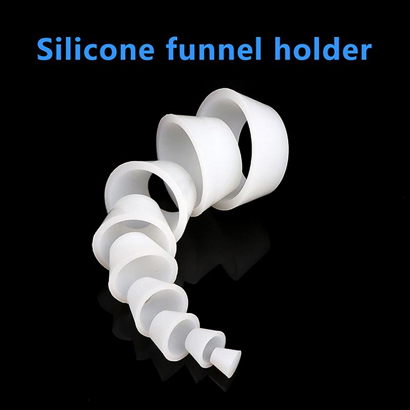 9 Bucăți Suport Sticlă cu Ventuză Con de Filtrare din Cauciuc Dop Neted Ansambluri de Filtrare Adaptor Dop Conic din Silicon Pâlnie