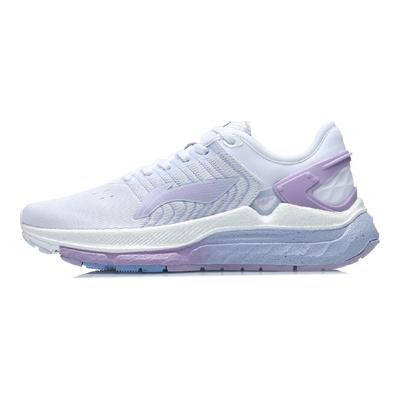Li Ning Fierce Steed 5 Tissu Absorbant les Chocs Antidérapant Résistant à l'Usure Respirant Léger Chaussures Décontractées Basses Femme sneaker Blanc Violet ARZR002-2