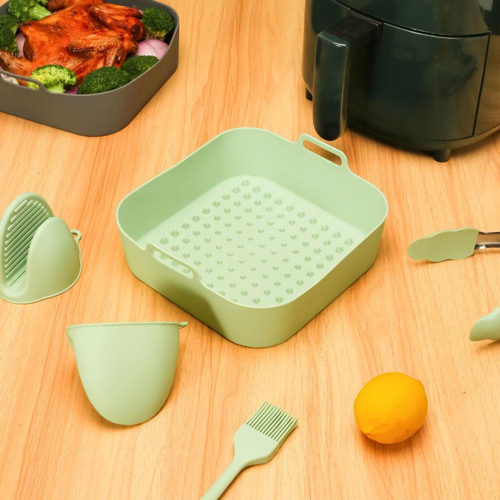 Reusable Air Fryer Silicone Liner Nonstick Heat Resistant Cooking Baking Tool Household Accessories Air Fryer Silicone Liner