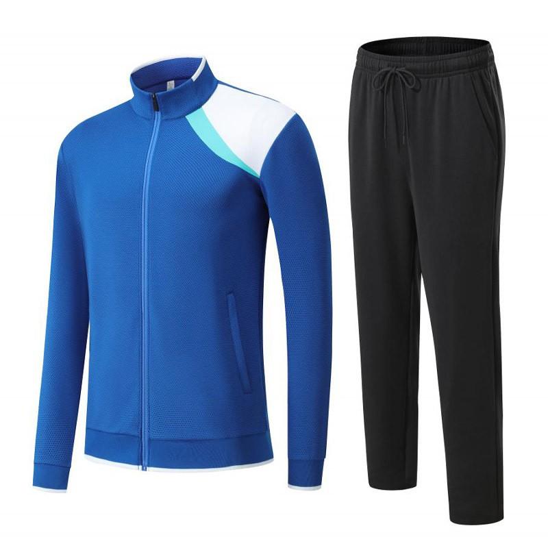 Unisex Sportswear Set Basketball Training Running Soccer Coaching V-Neck Long Sleeve Tracksuit