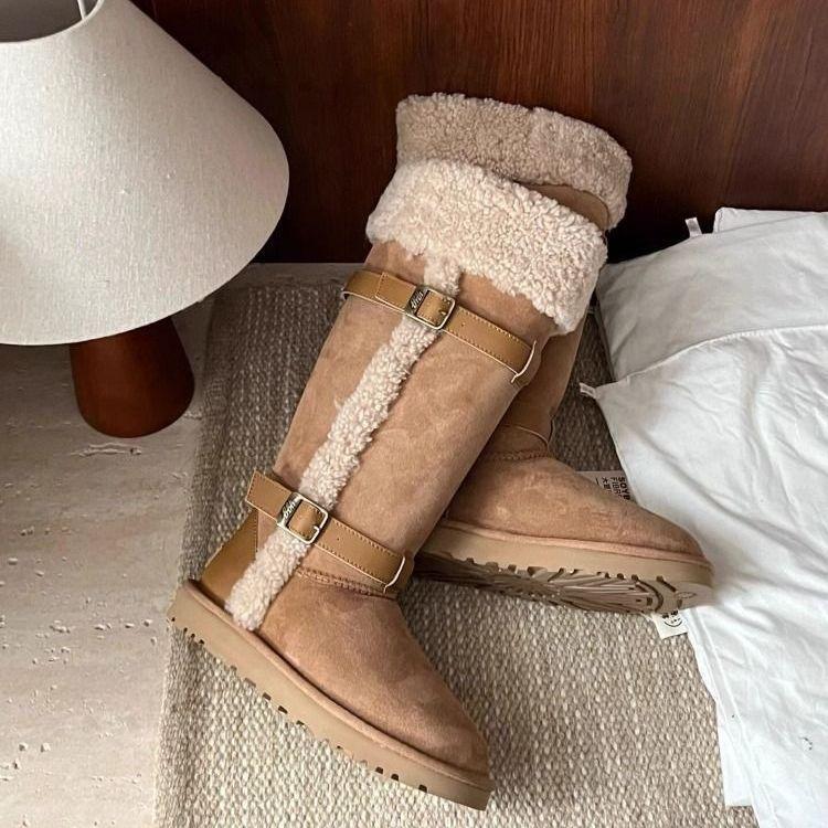 Women's high thick soles winter lightweight warm winter padded snow boots non-slip wear casual sneakers cotton boots