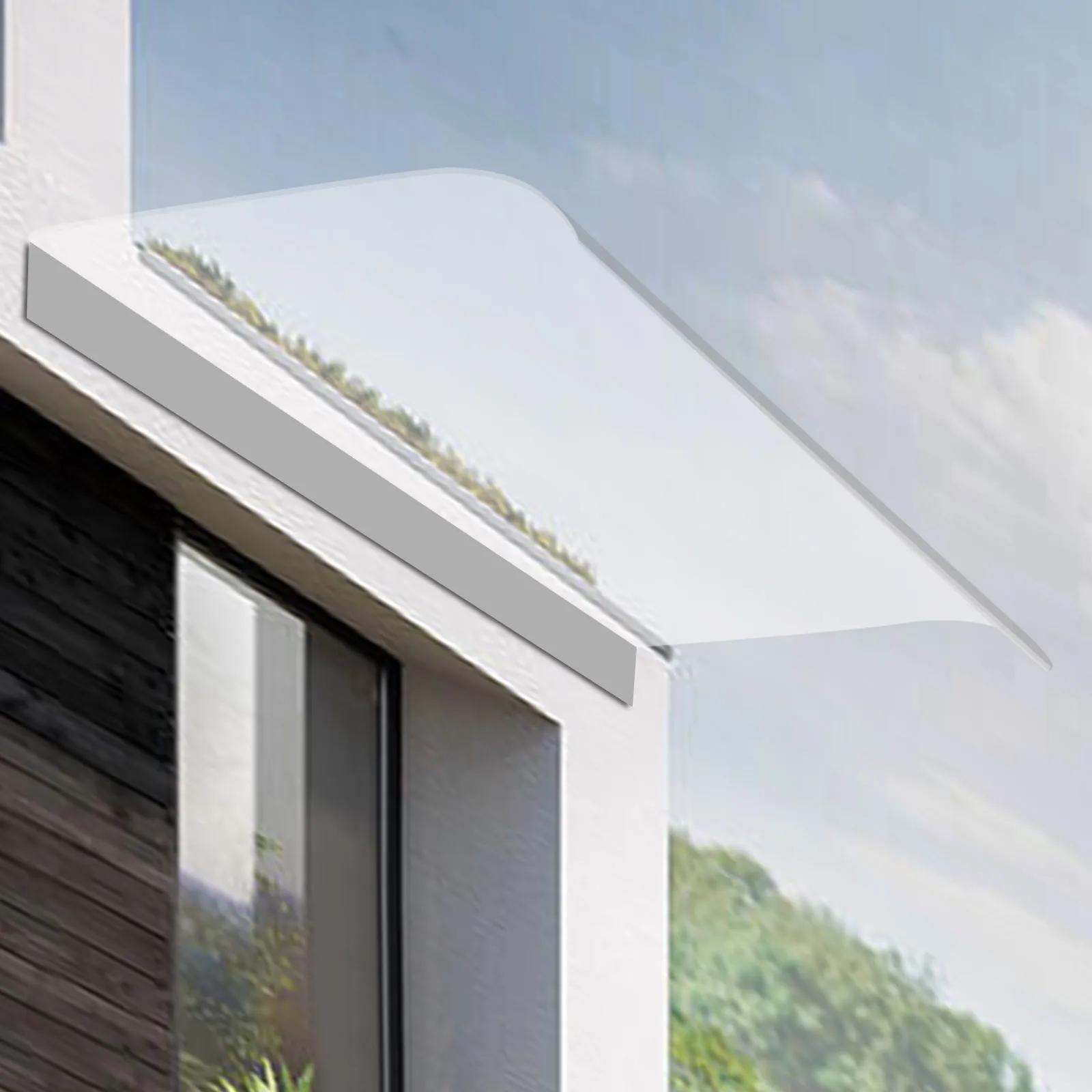 Window Awning Door Canopy Awning,Clear Waterproof Porch Awning for Garden Backyard Patio,Uv Rain Snow Protection 60*40cm chiaro