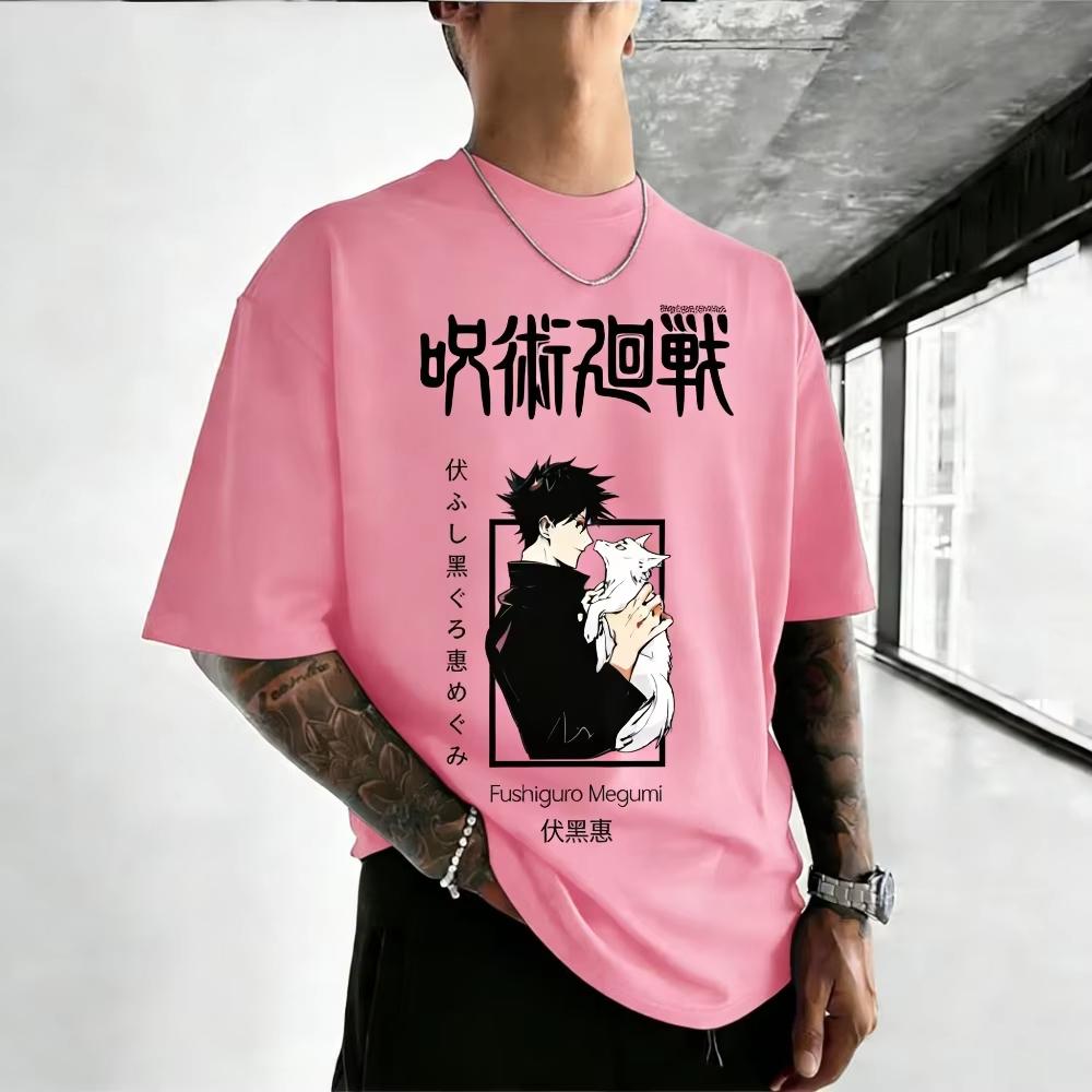 2026 New Spellbound Battle Votrebi Hyeon GenderNeutral Pure Cotton TShirt with Summer Anime Print Round Neck Loose Fit