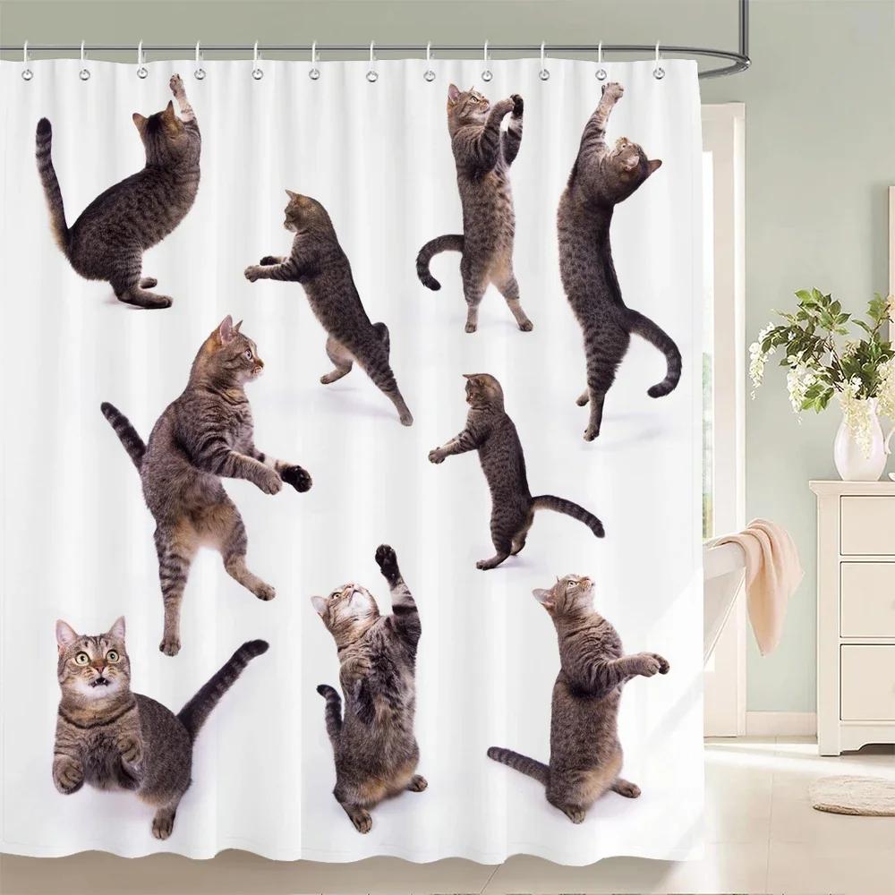 Funny Shower Curtain 3d Bath Curtains Monkey Orangutan Animal Printing Waterproof Polyester for Bathroom Decor Large 180x200cm