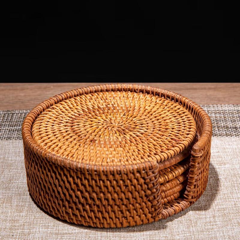 Handmade Vietnamese Rattan Tea Coasters and Placemats for Tea Ceremony