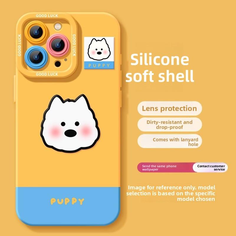 West Highland Puppy Apple 16 Pro Max Phone Case iPhone 15 14 Full Coverage Shockproof Silicone Cover Cute Style