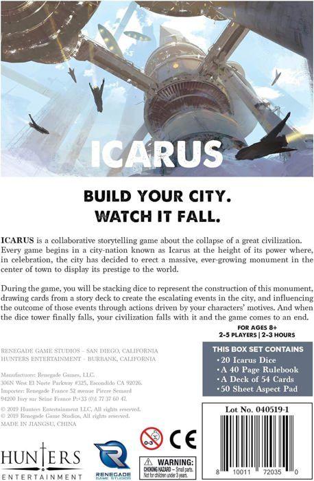 Jeu de plateau - RGS2035 - Renegade Games 2035 - Icarus - Construction de monument