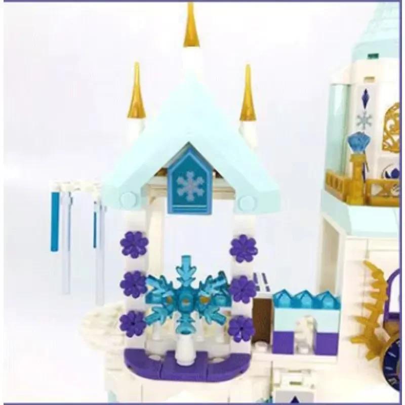 Anime character Ice and Snow Castle Princess block building blocks children's assembly small particle puzzle toys holiday gifts