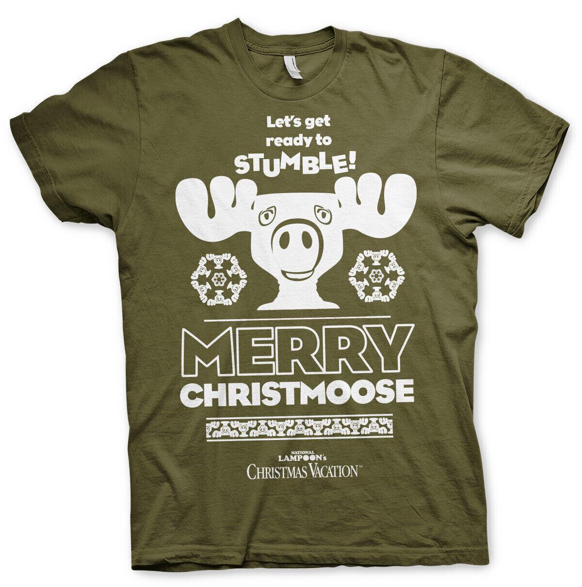 SALE Officially Licensed National Lampoon Merry Christmoose Mens T-Shirt S