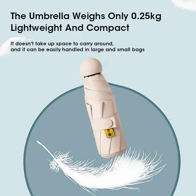 Mini Capsule Umbrella Windproof Sun Rain Proof Portable Compact Lightweight Travel UV Protection Umbrella for Women Men