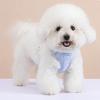 Bowknot Dog Leash Summer Cool Dog Chest Backpack Outdoor Cute Dog Walking Rope  Chest Backpack(Blue-XL)