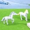 2026 Horse Figurine Decoration Plastic Horse Statue Realistic Pony Statue Home Desktop Office Ornament Feng Shui Horse Decor