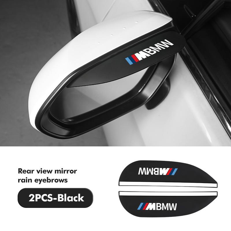 AAAQO1 2pcs Car Rearview Mirror Rain Eyebrow Carbon Fiber Sun Visor For BMW M Performance Alpina M3 M5 M6 X1 X3 X4 X5 G20