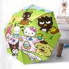 Hello Kitty, Sanrio Automatic Open/Close Umbrella-Cute Umbrella with Cute Design, Portable 3-Fold Compact Umbrella for Men & Women, Hallowee
