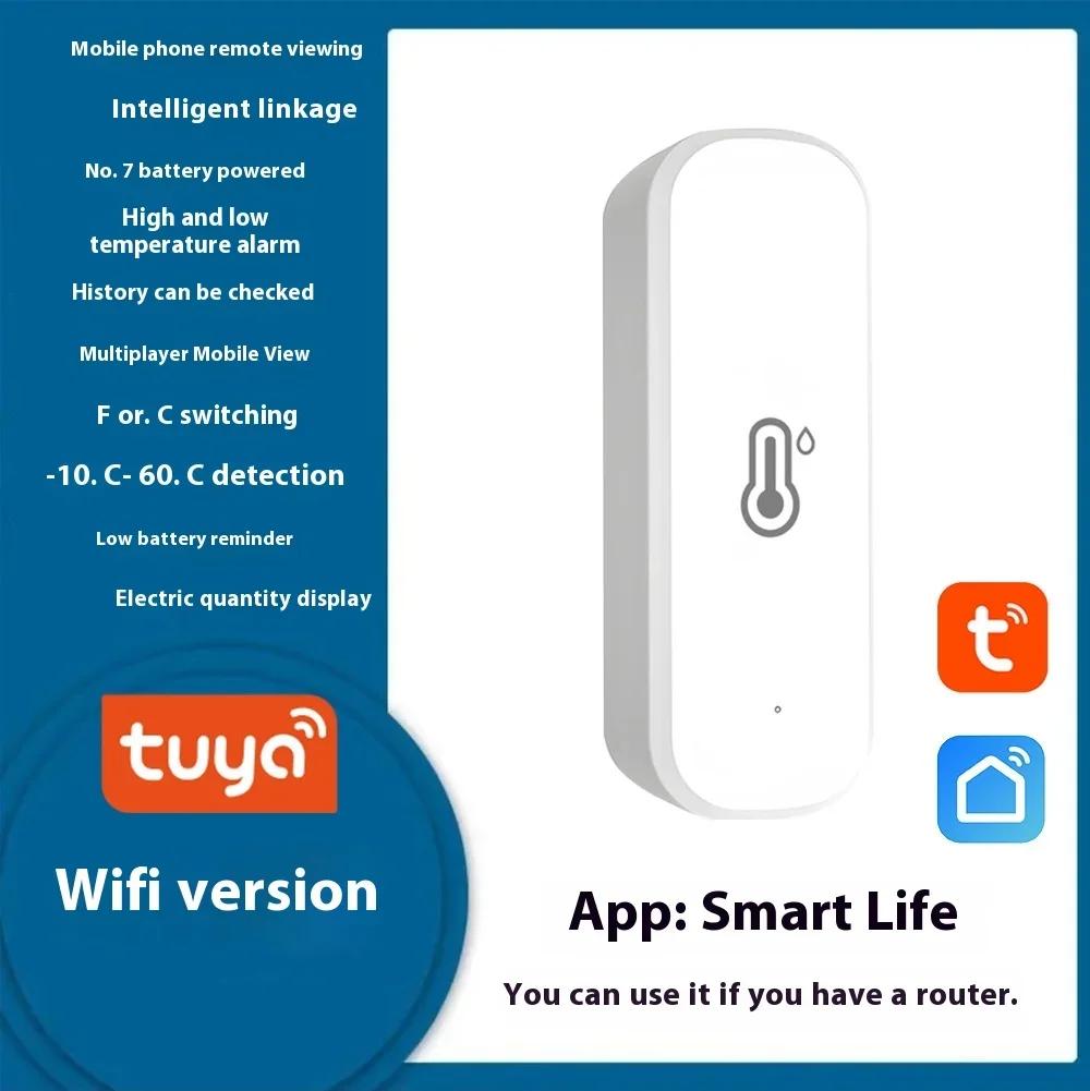 WiFi Temperature And Humidity Sensor Wireless Remote Monitor Smart Home With Backlit Works With Alexa Google Assistant Accessory