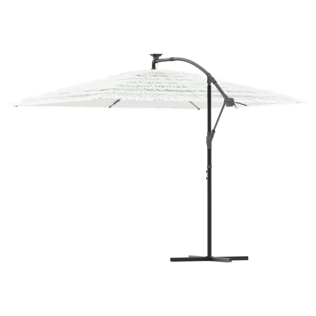 White Sun Umbrella with Steel Pole 290 X 290 X 238 Cm