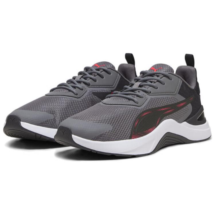 Puma Infusion Comfortable Simple Low-Top Training Shoes Unisex Sneakers Gray Black 377893-12