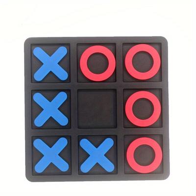 Classic Noughts And Crosses Kids Children Board Games Indoor Playing Tic-tac-toe Noughts  Interactive Puzzle Toy