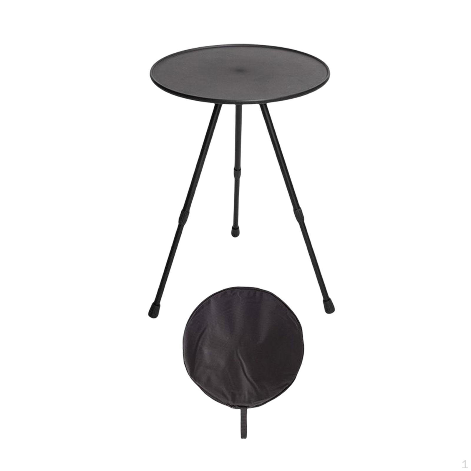 

Camping Table Height Adjustable Heavy Duty Storage Bag PP Carrying Folding for Picnic Black